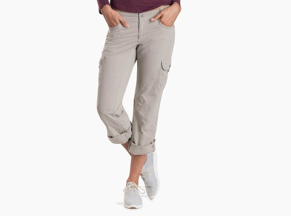 Kuhl Legendary Splash Roll Up Pants Light Khaki 4 Outdoor Hiking Convertible